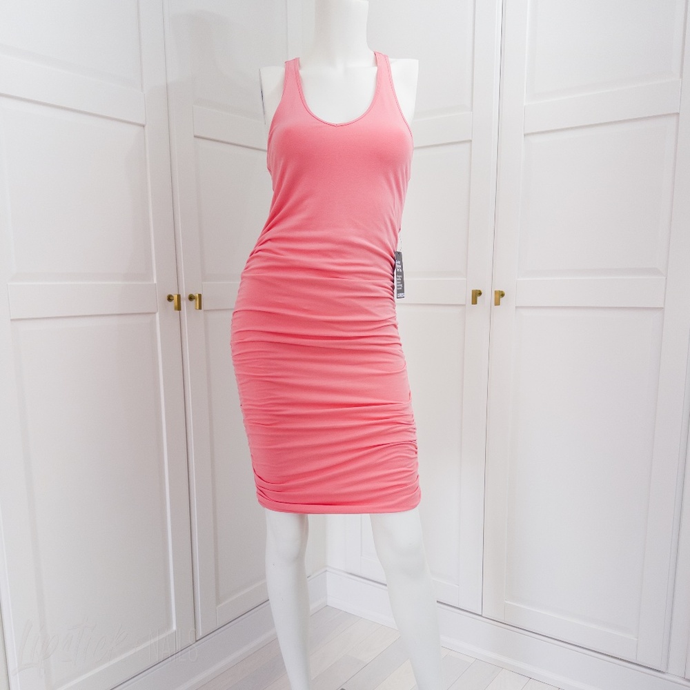 NWT Express, Curve Hugging Racerback  Dress In Coral